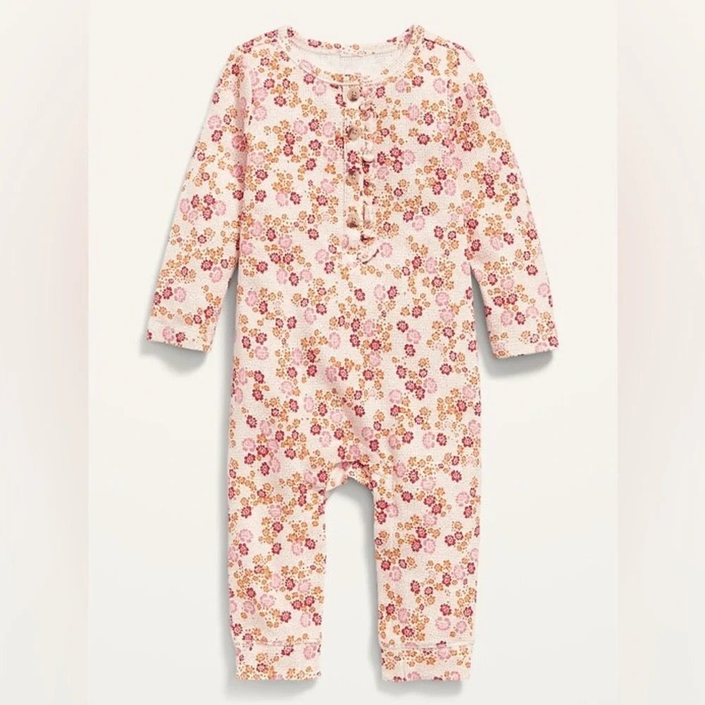 Floral Waffle Jumper 12-18m 18 Month Outfit baby girl bundle yellow